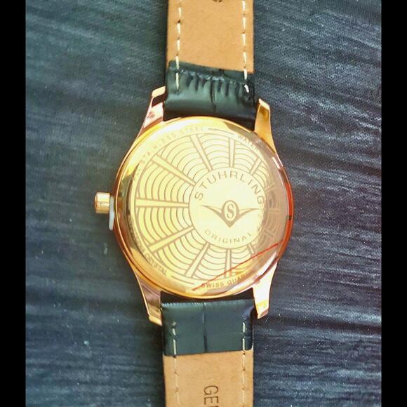 New Rare Rose Gold‎ Stuhrling Avant Garde Swiss Mens Watch - Picture 8 of 11